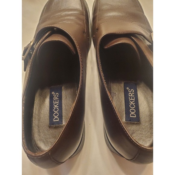 Dockers Womens Strap Loafers With Buckle Leather Size 7.5 M Slip On Comfort - Picture 5 of 6